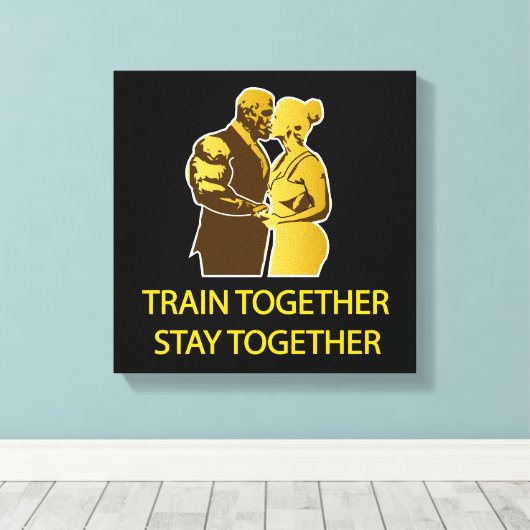 Toile Train ensemble restez ensemble (Insitu (Plancher de Bois))