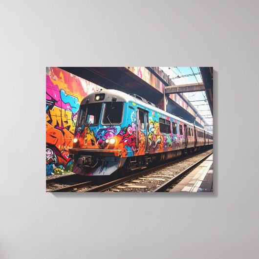 Toile Train graffiti (Recto)
