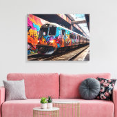 Toile Train graffiti (Insitu(Salon))