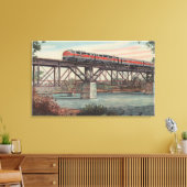 Toile Train-Le Tippecanoe / Traversée de la rivière Tipp (Insitu(Salon))