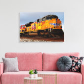 Toile Train Locomotive Diesel Jaune 24"x16" Grand (Insitu(Salon))