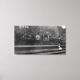 Toile Train mettant des drapeaux des USA