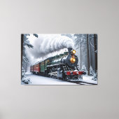 Toile Train neigeux dans le paysage hivernal (Recto)