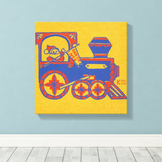 Toile Train père Noël (Insitu (Plancher de Bois))