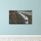 Toile Train- Rationalisation à travers Potomac (Insitu (Plancher de Bois))