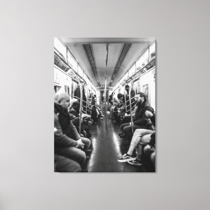 Toile Trajet en métro de NYC – Un moment parmi les New-Y