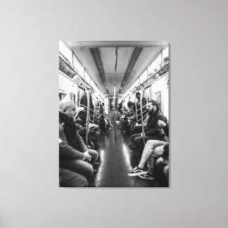 Toile Trajet en métro de NYC – Un moment parmi les New-Y