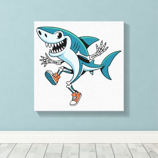 Toile Tralalero Tralala SkeleBoo Halloween Conception (Insitu (Plancher de Bois))