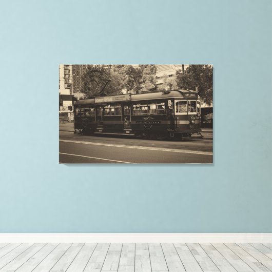Toile tramway vintage de Melbourne (Insitu (Plancher de Bois))