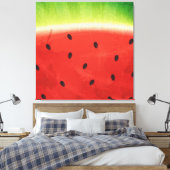 Toile Tranche de pastèque géante à l'aquarelle mignonne (Insitu(Chambre))