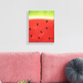 Toile Tranche de pastèque géante à l'aquarelle mignonne (Insitu(Salon))