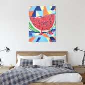 Toile Tranche de pastèque vibrante abstraite (Insitu(Chambre))
