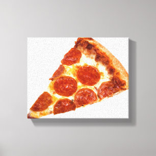 Toile Tranche de pizza pepperoni classique de SlipperyJo