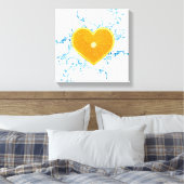 Toile Tranche d'orange en forme de coeur (Insitu(Chambre))