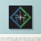 Toile Tranche sanguine Dumbledore & Grindlewald Graphiqu (Insitu (Plancher de Bois))