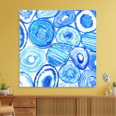 Toile Tranches d'agate bleue (Insitu(Salon))