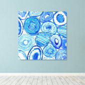 Toile Tranches d'agate bleue (Insitu (Plancher de Bois))