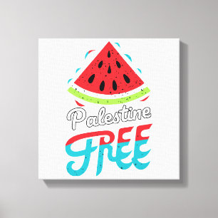 Toile Tranches paisibles Watermelon Free Palestine - Sou