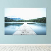 Toile Tranquil Escape – Lakeside Dock Serenity (Insitu (Plancher de Bois))