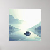 Toile Tranquil Mountain Lake Serenity (Recto)