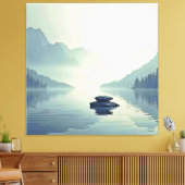 Toile Tranquil Mountain Lake Serenity (Insitu(Salon))