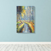 Toile Tranquil River Path Impressionniste Paysage Art (Insitu (Plancher de Bois))