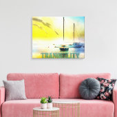 Toile Tranquillité - Bateaux À Voile Amarrés Dans Les Ea (Insitu(Salon))