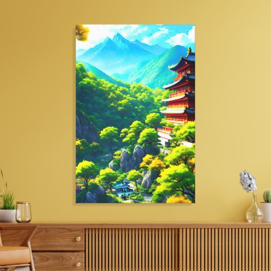 Toile Tranquillité impériale : l'étreinte de la nature (Insitu(Salon))