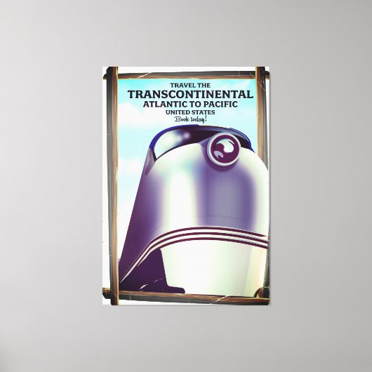 Toile Transcontinental Railroad USA. (Recto)