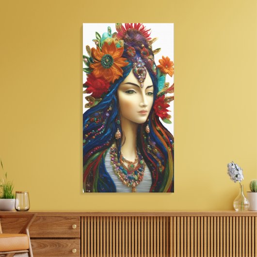 Toile Transformez vos murs L'esprit vibrant de Shakti (Insitu(Salon))