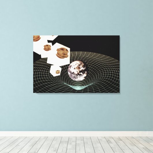 Toile Transition vers une autre dimension (Insitu (Plancher de Bois))