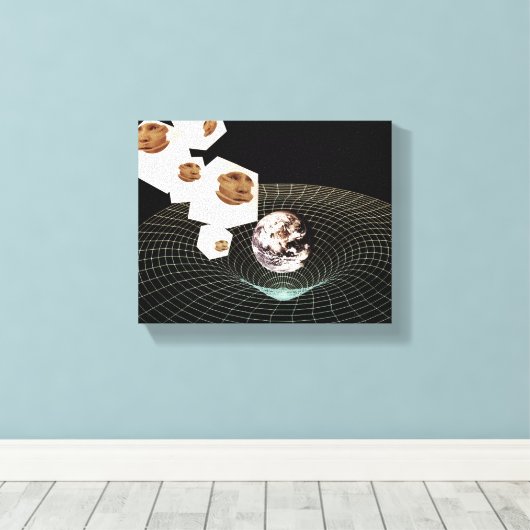 Toile Transition vers une autre dimension (Insitu (Plancher de Bois))