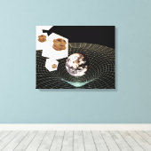 Toile Transition vers une autre dimension (Insitu (Plancher de Bois))