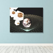 Toile Transition vers une autre dimension (Insitu (Plancher de Bois))