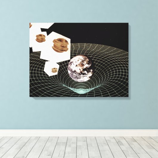 Toile Transition vers une autre dimension (Insitu (Plancher de Bois))