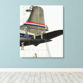 Toile Transport vintage, maintenance des avions (Insitu (Plancher de Bois))