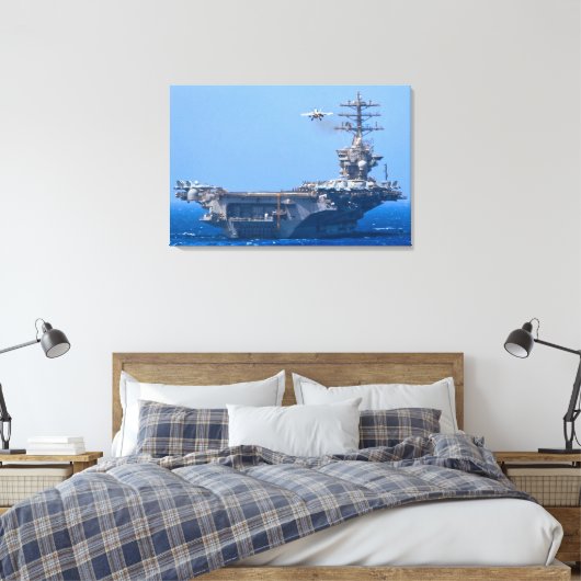 Toile TRANSPORTEUR D'AÉRONEF AMÉRICAIN - CVN-68 24x36 (Insitu(Chambre))
