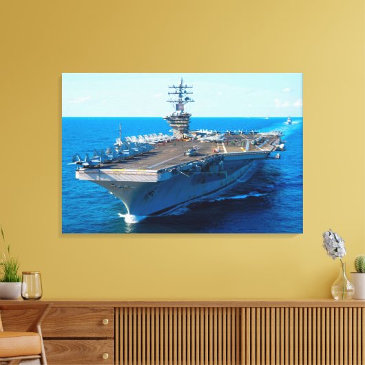 Toile TRANSPORTEUR D'AÉRONEF AMÉRICAIN - CVN-69 24x36 (Insitu(Salon))