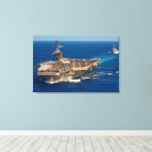 Toile TRANSPORTEUR D'AÉRONEF AMÉRICAIN - CVN-71 24x36 (Insitu (Plancher de Bois))