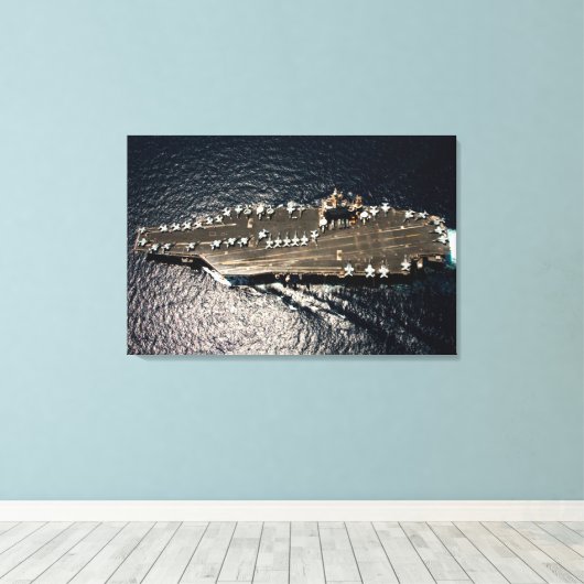 Toile TRANSPORTEUR D'AÉRONEF AMÉRICAIN - CVN-72 24x36 (Insitu (Plancher de Bois))