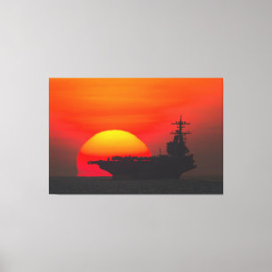 Toile TRANSPORTEUR D'AÉRONEF AMÉRICAIN - CVN-77 40x60