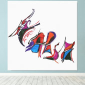 Toile Travail d'art de calligraphie personnalisée sévère (Insitu (Plancher de Bois))