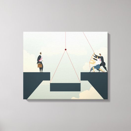 Toile Travail d'équipe d'entreprise (Recto)