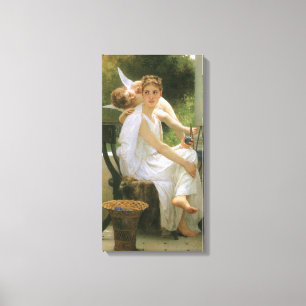 Toile Travail interrompu par Bouguereau, Angel Portrait