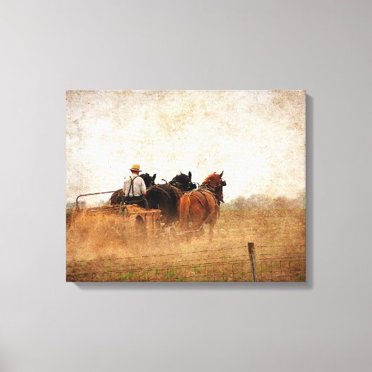 Toile Travail sur le terrain à cheval (Recto)