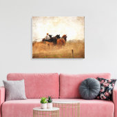 Toile Travail sur le terrain à cheval (Insitu(Salon))