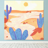 Toile Traverser le désert peint (Insitu (Plancher de Bois))