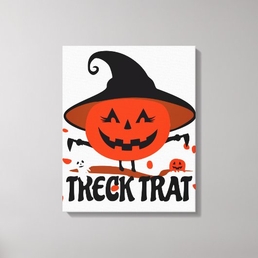 Toile Treck Trat Citrouille Sourire (Recto)