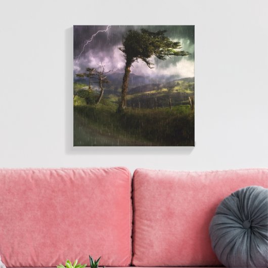 Toile Tree Blowing in the Wind During a Thunder Storm (Insitu(Salon))