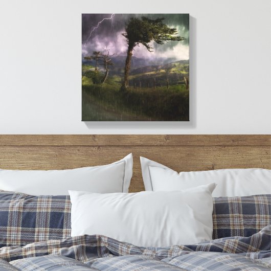 Toile Tree Blowing in the Wind During a Thunder Storm (Insitu(Chambre))